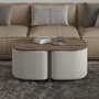 Hanah Home Twin Juego de mesas de café, Nogal antiguo